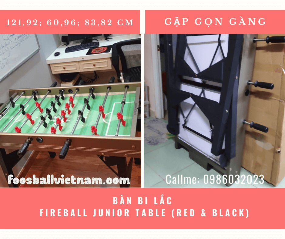 bàn bi nhấp lên xuống Fireball Junior Table (RED & BLACK)