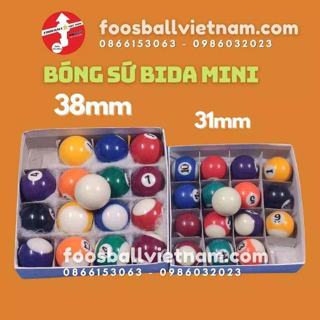 Bóng sứ bida mini 31 & 38 mm
