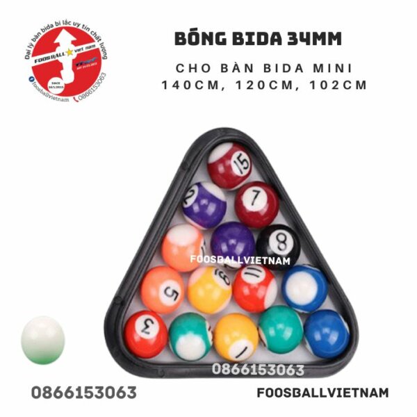 Bóng bida mini 34mm