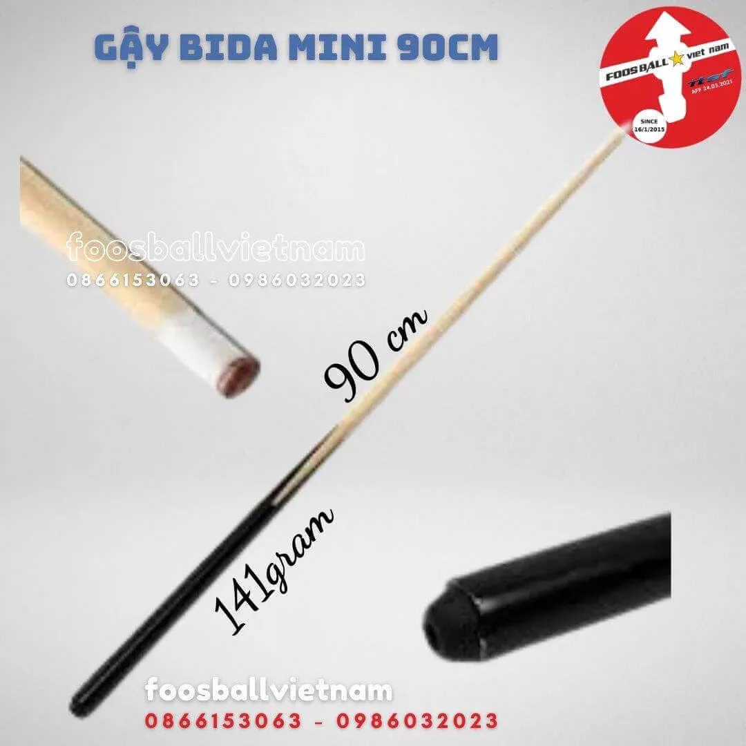 Phụ kiện cơ gậy bi a bida mini trẻ em giá rẻ loại 1 khúc dài 90cm, loại 2 khúc dài 1m08