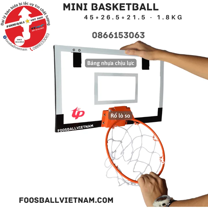 Bảng bóng rổ basketball mini gắn tường