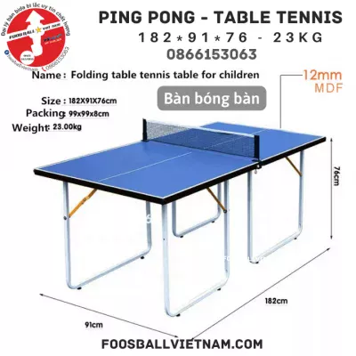 Bàn bóng bàn - Ping pong - table tennis 182*91*76 - 23kg