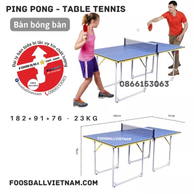 Bàn bóng bàn - Ping pong - table tennis 182*91*76 - 23kg