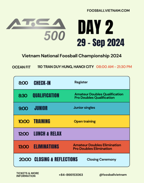 Vietnam National Foosball Championship Schedule 2